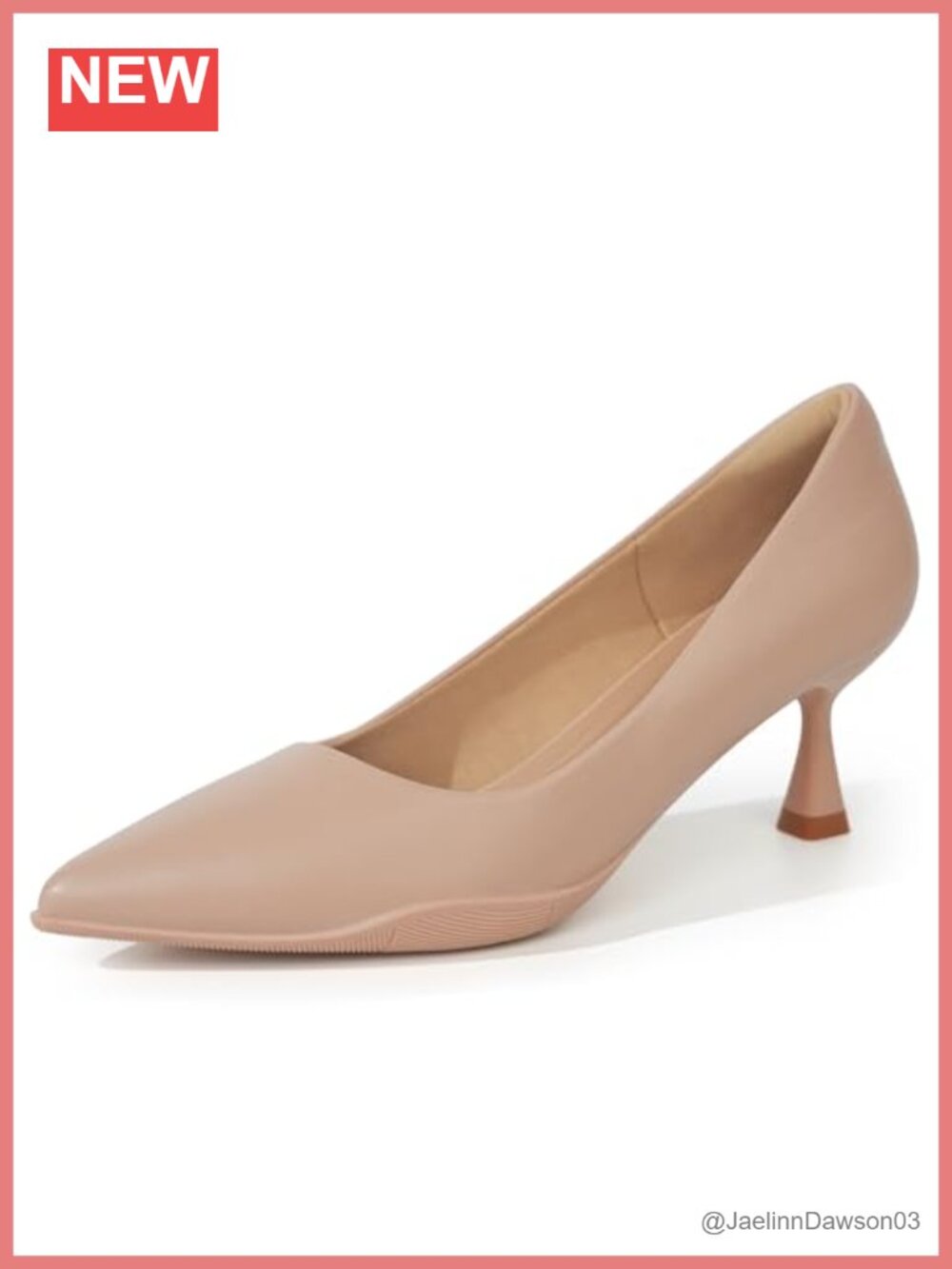Women's Comfortable Mid Heel Block Heel Pumps Work Heels Slip Resistant